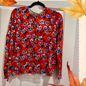 Daniel Rainn Red Multicolor Patterned Cardigan
Great for spring & fall season.